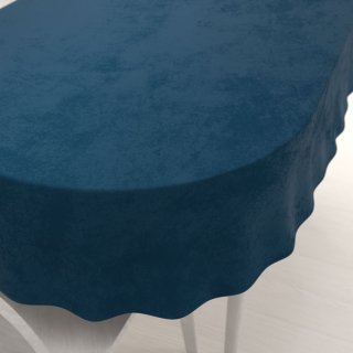 Sametový oválný ubrus Velvet Premium SVP-028 Petrolejově modrý - Biante.cz
