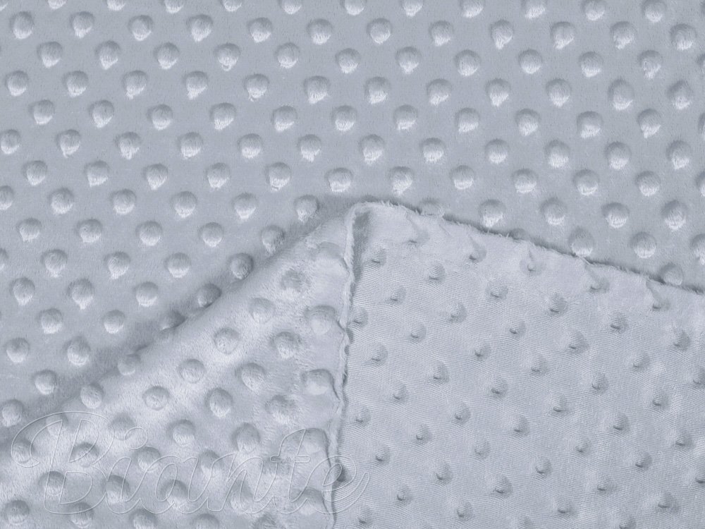 Dětská látka Minky 3D puntíky MKP-050 Stříbrnošedá - šířka 150 cm - detail 3 - Biante.cz Dětská látka Minky 3D puntíky MKP-050 Stříbrnošedá - šířka 150 cm - detail 3 - Biante.cz