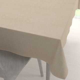 Obdélníkový ubrus/imitace broušené kůže Alcantara ALC-007 Krémově béžový - Biante.cz