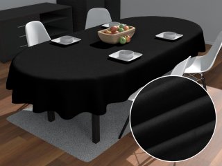 Oválný ubrus/imitace broušené kůže Alcantara ALC-012 Černý - Biante.cz Oválný ubrus/imitace broušené kůže Alcantara ALC-012 Černý - Biante.cz
