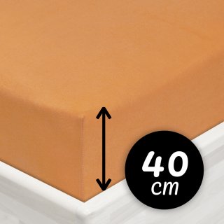 Jersey napínací prostěradlo na extra vysokou matraci JR-022 Okrové - Biante.cz Jersey napínací prostěradlo na extra vysokou matraci JR-022 Okrové - Biante.cz