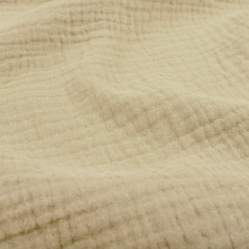 Mušelín dvojitá gázovina MSN-056 Pískově béžová - metráž šířka 140 cm - detail 1 - Biante.cz