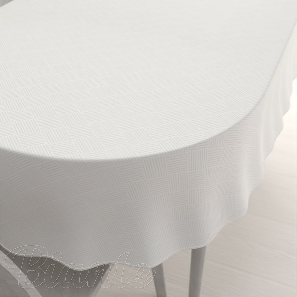 Teflonový oválný ubrus Milano TF-049 - smetanový - Biante.cz