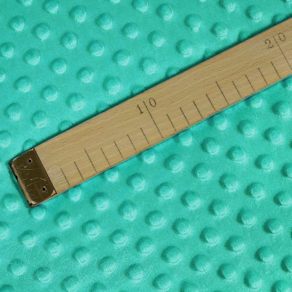Dětská látka Minky 3D puntíky MKP-047 Tyrkysově zelená - šířka 150 cm - detail 5 - Biante.cz