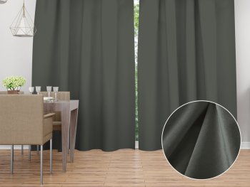 Sametový závěs Velvet Premium SVP-021 Tmavě šedozelený - Biante.cz