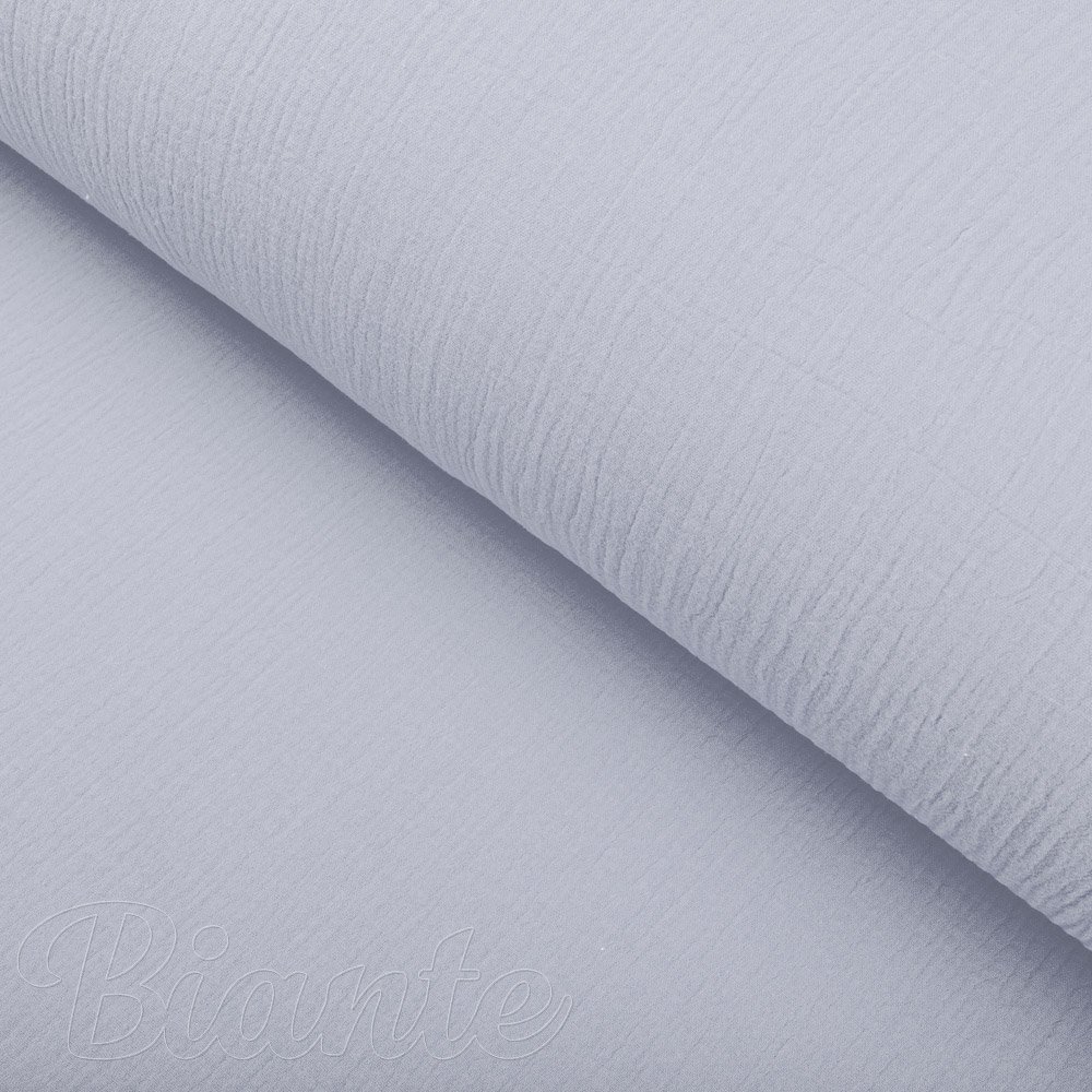 Mušelín dvojitá gázovina MSN-027 Světle modrošedá - metráž šířka 140 cm - detail 4 - Biante.cz
