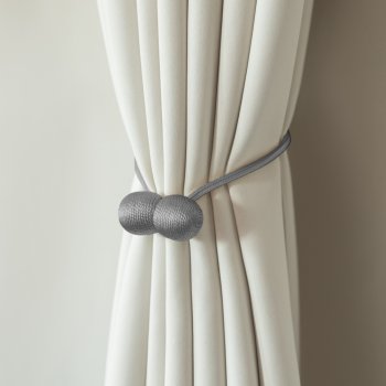 Dekorační magnetická spona na závěsy (pár 2 ks) SZ-005 Šedá - detail 1 - Biante.cz