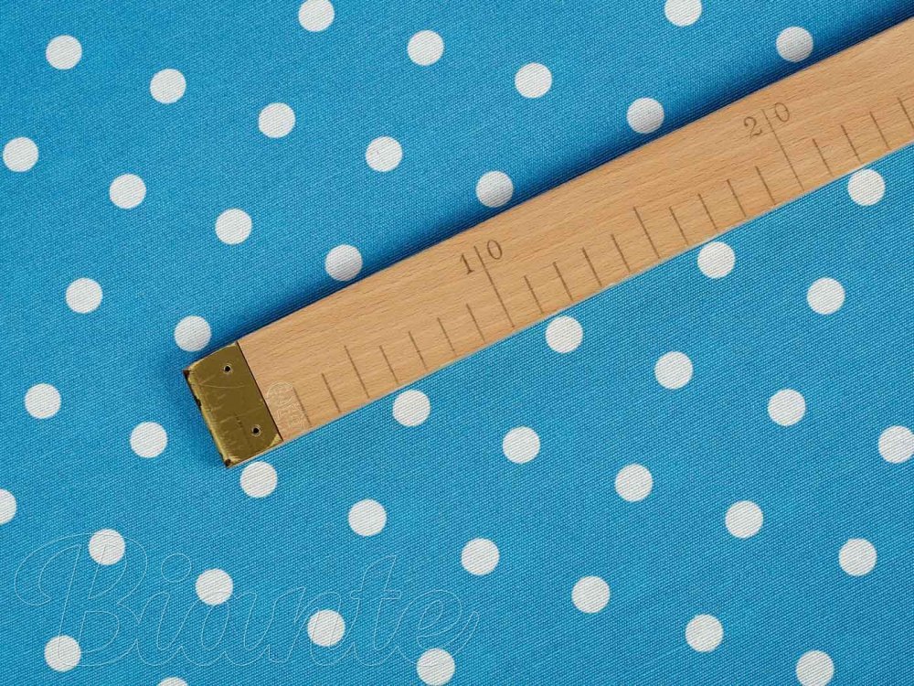 Dekorační látka Leona LN-021 Bílé puntíky na modrém - šířka 140 cm - detail 3 - Biante.cz Dekorační látka Leona LN-021 Bílé puntíky na modrém - šířka 140 cm - detail 3 - Biante.cz