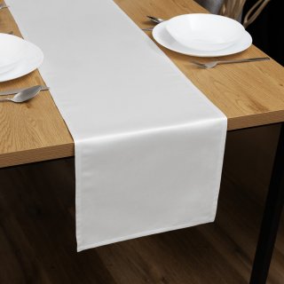 Saténový běhoun na stůl polyesterový Satén LUX-011 Stříbrný - Biante.cz