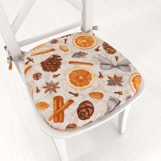 Oblý podsedák Leona LN-171 Vôňa jesene - 39x37x3 cm - Biante.sk