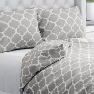 Bavlněné ložní povlečení Sandra SA-188 Šedé Maroko - Biante.cz