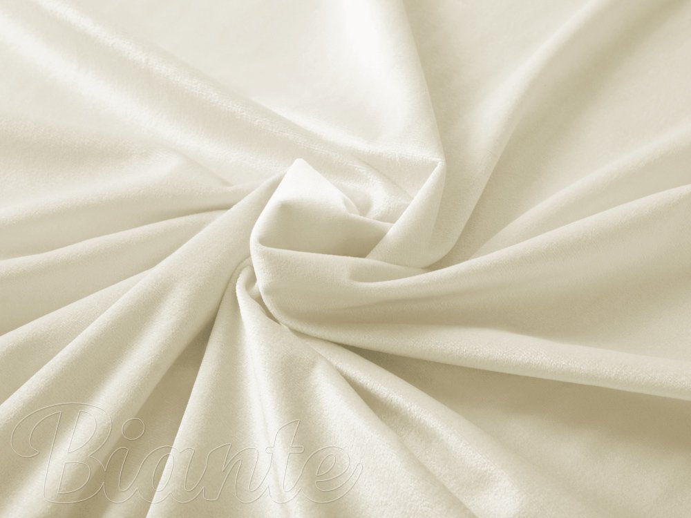 Sametová látka Velvet Premium SVP-003 Smetanová - šířka 280 cm - detail 1 - Biante.cz