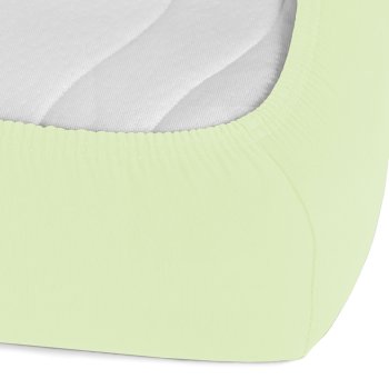 Jersey napínacie prestieradlo JR-018 Pastelovo zelené - detail 1 - Biante.sk