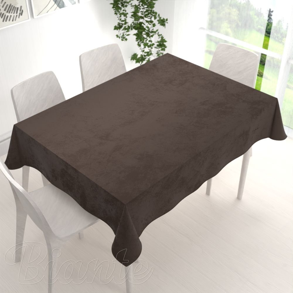 Sametový obdélníkový ubrus Velvet Premium SVP-016 Tmavě hnědý - detail 1 - Biante.cz