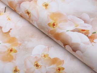 Teflonová látka na ubrusy TF-045 Orchideje na béžovém - šířka 150 cm - Biante.cz Teflonová látka na ubrusy TF-045 Orchideje na béžovém - šířka 150 cm - Biante.cz