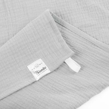 Mušelínová utěrka Nature MSN-057 Bledě šedá - sada 3 ks - detail 1 - Biante.cz Mušelínová utěrka Nature MSN-057 Bledě šedá - sada 3 ks - detail 1 - Biante.cz