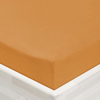 Dětské jersey napínací prostěradlo do postýlky JR-022 Okrové - detail 1 - Biante.cz Dětské jersey napínací prostěradlo do postýlky JR-022 Okrové - detail 1 - Biante.cz