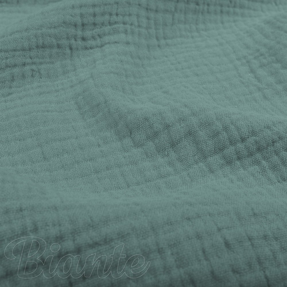 Mušelín dvojitá gázovina MSN-047 Pastelově modrozelená - metráž šířka 160 cm - detail 1 - Biante.cz