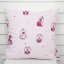 Dětský bavlněný povlak na polštář Sandra SA-726 Růžové sovičky na bledě růžovém - Biante.cz