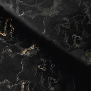 Sametová látka Isabela IBL-021 Zlatý/kouřový mramor na černém - šířka 280 cm - detail 4 - Biante.cz