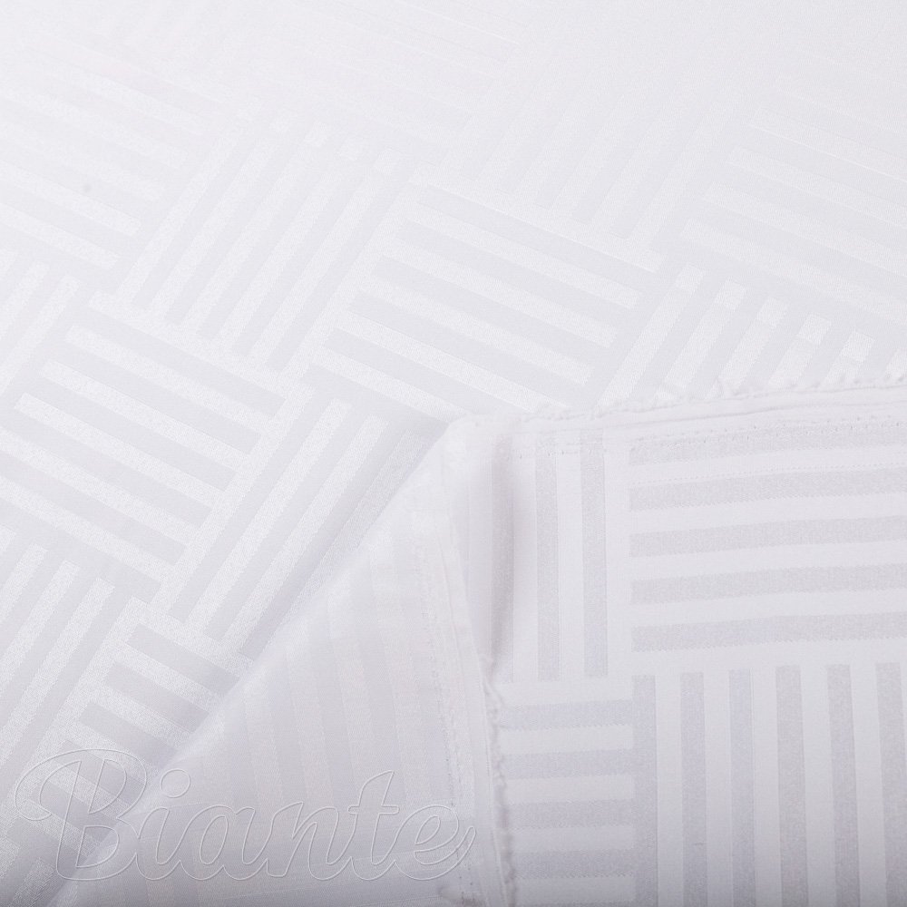 Dekorační látka Monako PM-124 Pruhovaná šachovnice bílá - šířka 320 cm - detail 5 - Biante.cz