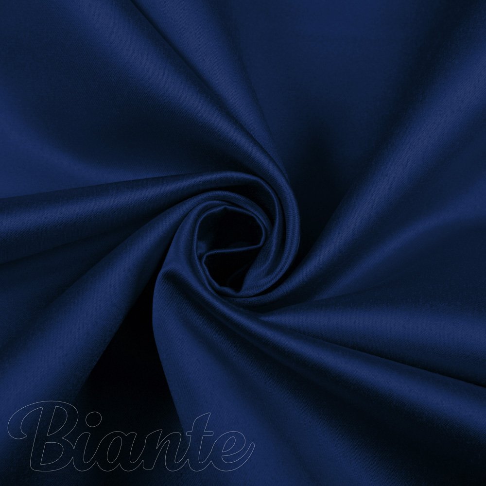 Látka polyesterový satén LUX-047 Námořnická modrá - šířka 150 cm - detail 1 - Biante.cz