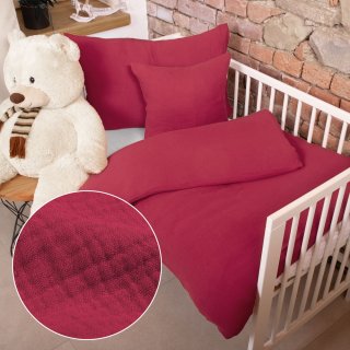 Dětské mušelínové povlečení do postýlky Nature MSN-042 Malinově červené - Biante.cz Dětské mušelínové povlečení do postýlky Nature MSN-042 Malinově červené - Biante.cz