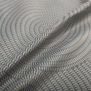 Sametová látka Tamara TMR-058 Designové kruhy na modrošedém - šířka 150 cm - detail 4 - Biante.cz