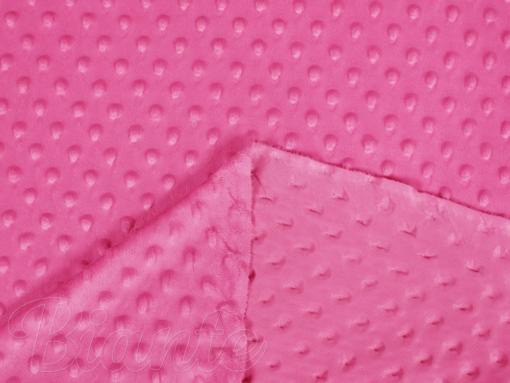 Dětská látka Minky 3D puntíky MKP-020 Růžovo fialová - šířka 150 cm - detail 3 - Biante.cz