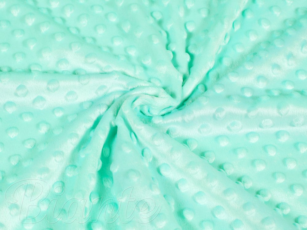 Dětská látka Minky 3D puntíky MKP-003 Mintová - šířka 150 cm - detail 1 - Biante.cz Dětská látka Minky 3D puntíky MKP-003 Mintová - šířka 150 cm - detail 1 - Biante.cz