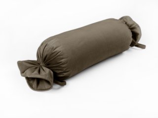 Sametový polštář válec bonbon SV-031 Hnědá khaki - Biante.cz Sametový polštář válec bonbon SV-031 Hnědá khaki - Biante.cz