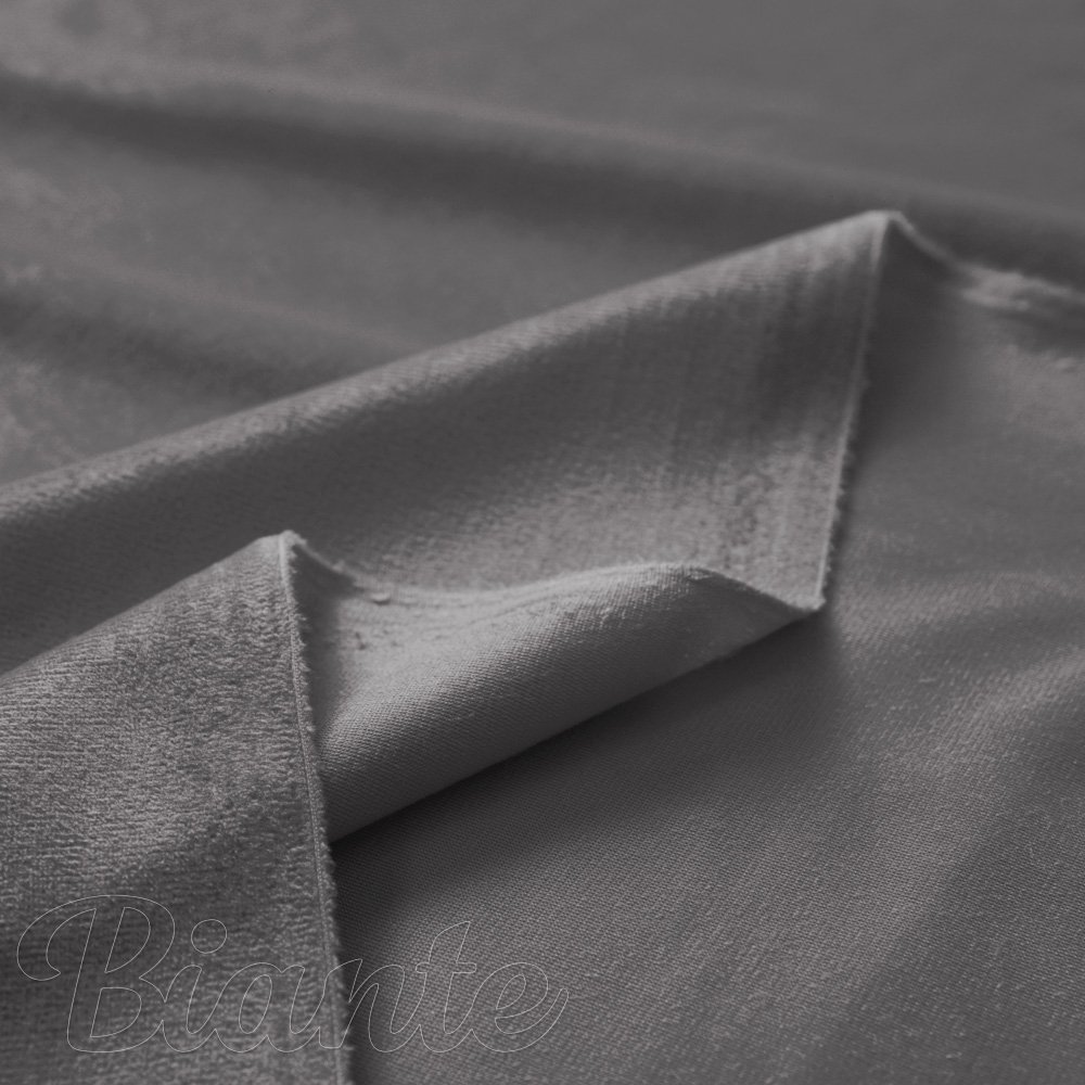 Zamatová látka Velvet Prémium SVP-017 Tmavo sivá - šírka 145 cm a 280 cm - detail 5 - Biante.sk