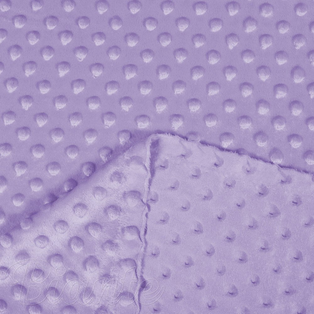 Dětská látka Minky TOP 3D puntíky MKP-058 Fialová - šířka 170 cm - detail 3 - Biante.cz