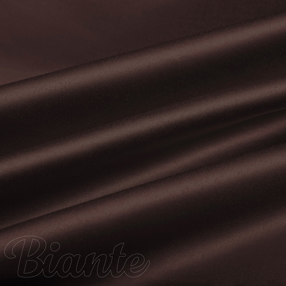 Látka polyesterový satén LUX-042 Čokoládově hnědá - šířka 150 cm - Biante.cz