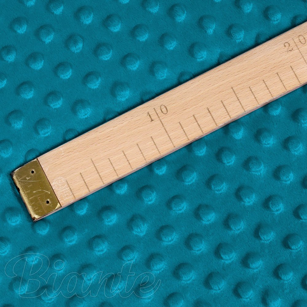 Dětská látka Minky TOP 3D puntíky MKP-056 Mořská modrá - šířka 170 cm - detail 5 - Biante.cz