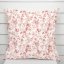 Bavlnená obliečka na vankúš Sandra SA-640 Lososové kvety na bielom - Biante.sk