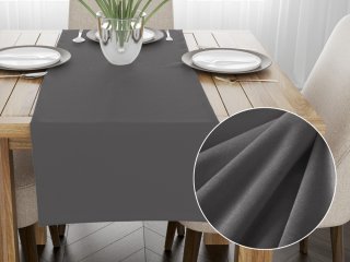 Sametový běhoun na stůl Velvet Premium SVP-017 Tmavě šedý - Biante.cz Sametový běhoun na stůl Velvet Premium SVP-017 Tmavě šedý - Biante.cz