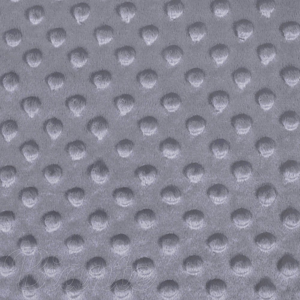 Dětská látka Minky 3D puntíky MKP-004 Tmavě šedá - šířka 150 cm - detail 6 - Biante.cz