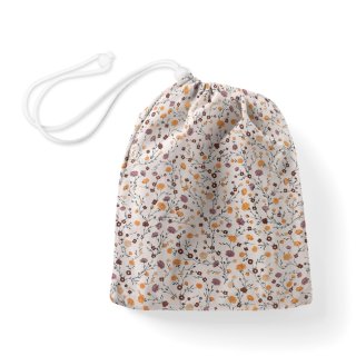 Bavlnený vak/vrecko na prezuvky Sandra SA-720 Oranžovo-hnedo-béžové drobné kvietky na smotanovom - Biante.sk Bavlnený vak/vrecko na prezuvky Sandra SA-720 Oranžovo-hnedo-béžové drobné kvietky na smotanovom - Biante.sk