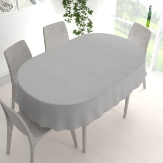 Oválny obrus/imitácia brúsenej kože Alcantara ALC-020 Svetlý béžovosivý - detail 1 - Biante.sk