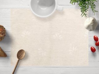 Teflonové prostírání na stůl TF-076 Květinový ornament na režném - Biante.cz Teflonové prostírání na stůl TF-076 Květinový ornament na režném - Biante.cz
