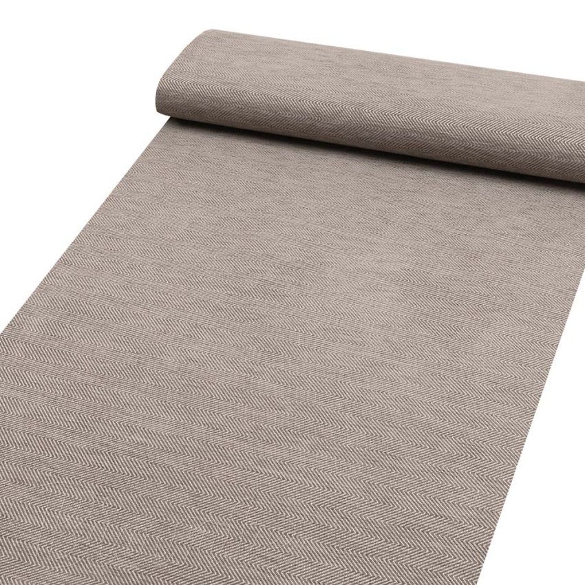 100% zatemňovacia látka Blackout BKM-302 Sivohnedé cik-cak pásiky - šírka 315 cm - detail 4 - Biante.sk