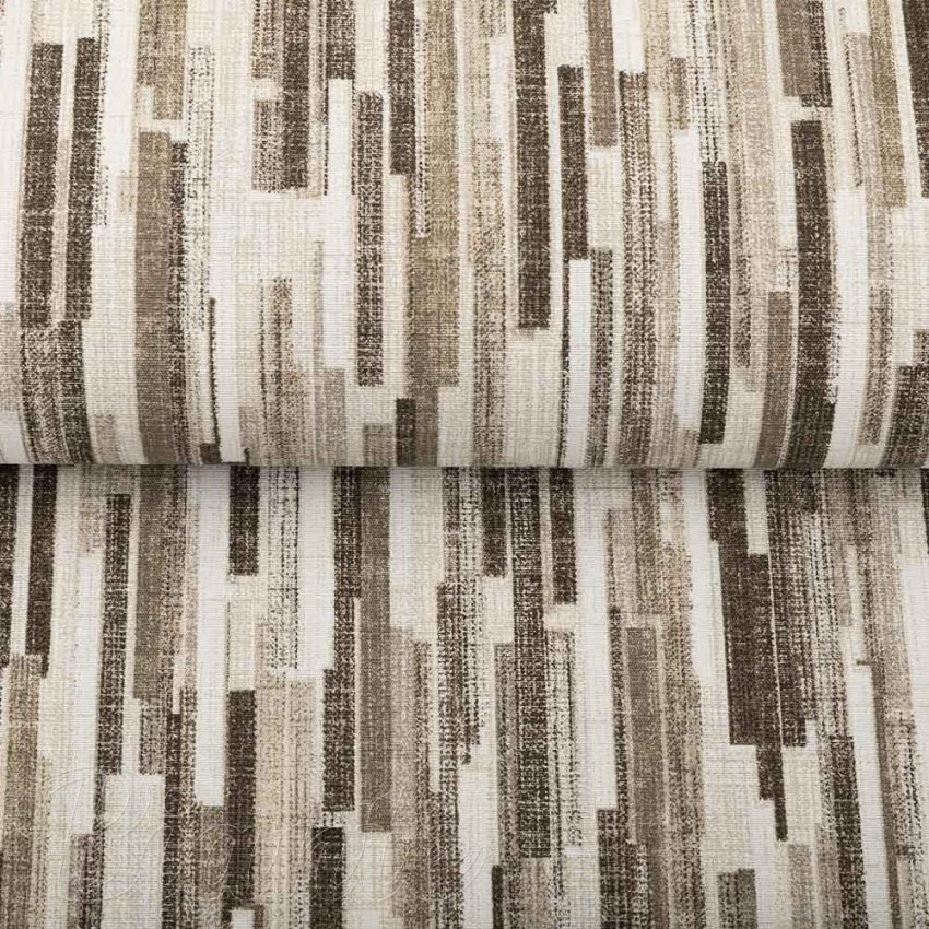 Dekorační látka Leona LN-176 Hnědo-béžové proužky - šířka 140 cm a 280 cm - detail 3 - Biante.cz