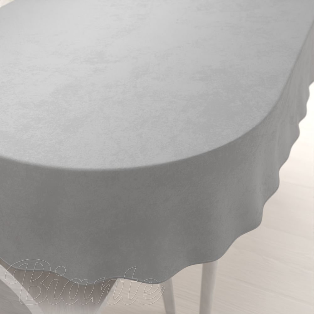 Velký sametový oválný ubrus Velvet Premium SVP-027 Světle šedý - Biante.cz