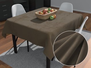 Sametový čtvercový ubrus SV-031 Hnědá khaki - Biante.cz Sametový čtvercový ubrus SV-031 Hnědá khaki - Biante.cz