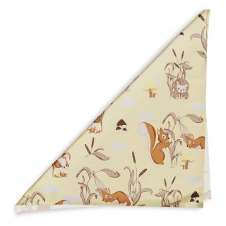 Dětský bavlněný šátek Sandra SA-700 Veverky a ježci na světle vanilkovém - detail 1 - Biante.cz Dětský bavlněný šátek Sandra SA-700 Veverky a ježci na světle vanilkovém - detail 1 - Biante.cz