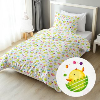 Dětské bavlněné ložní povlečení Sandra SA-074 Žlutá kuřátka - Biante.cz Dětské bavlněné ložní povlečení Sandra SA-074 Žlutá kuřátka - Biante.cz