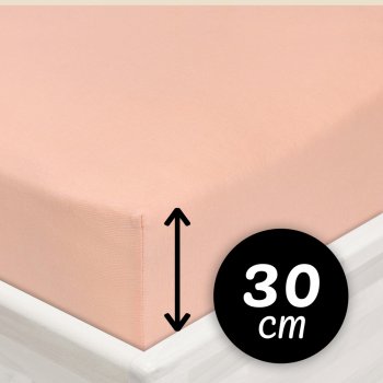 Jersey napínací prostěradlo na vysokou matraci JR-005 Světle broskvové - Biante.cz Jersey napínací prostěradlo na vysokou matraci JR-005 Světle broskvové - Biante.cz