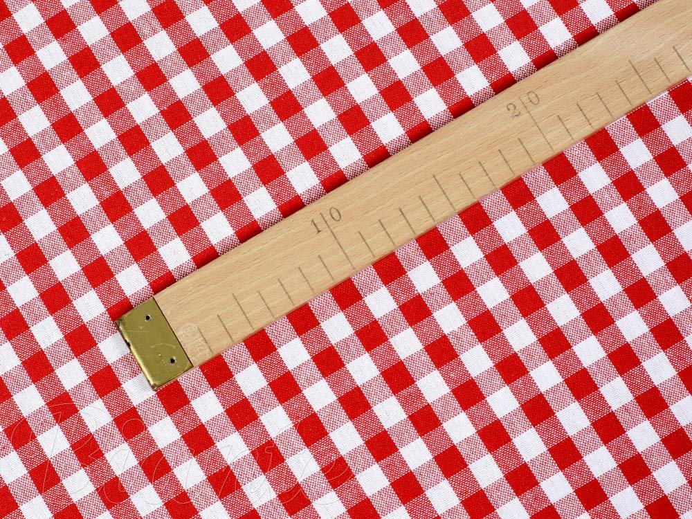 Bavlněná látka Olivia OL-008 Červeno-bílá kostka malá - šířka 150 cm - detail 4 - Biante.cz Bavlněná látka Olivia OL-008 Červeno-bílá kostka malá - šířka 150 cm - detail 4 - Biante.cz