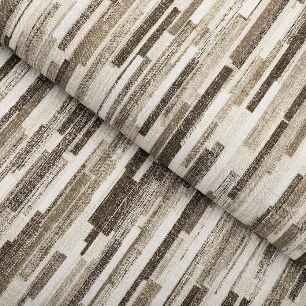 Dekorační látka Leona LN-176 Hnědo-béžové proužky - šířka 140 cm a 280 cm - Biante.cz